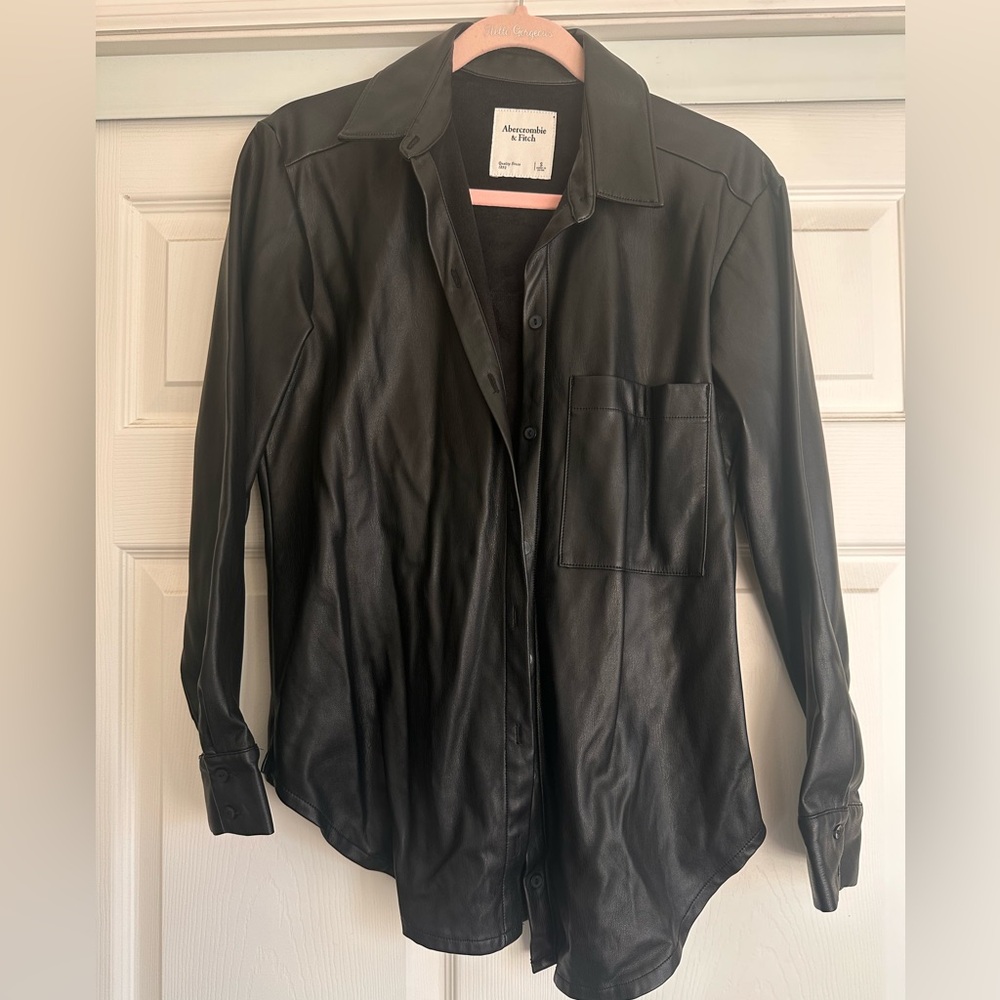 Abercrombie and Fitch Leather oversized top